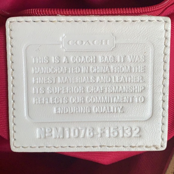 Pink grey and white COACH purse - Picture 11 of 11